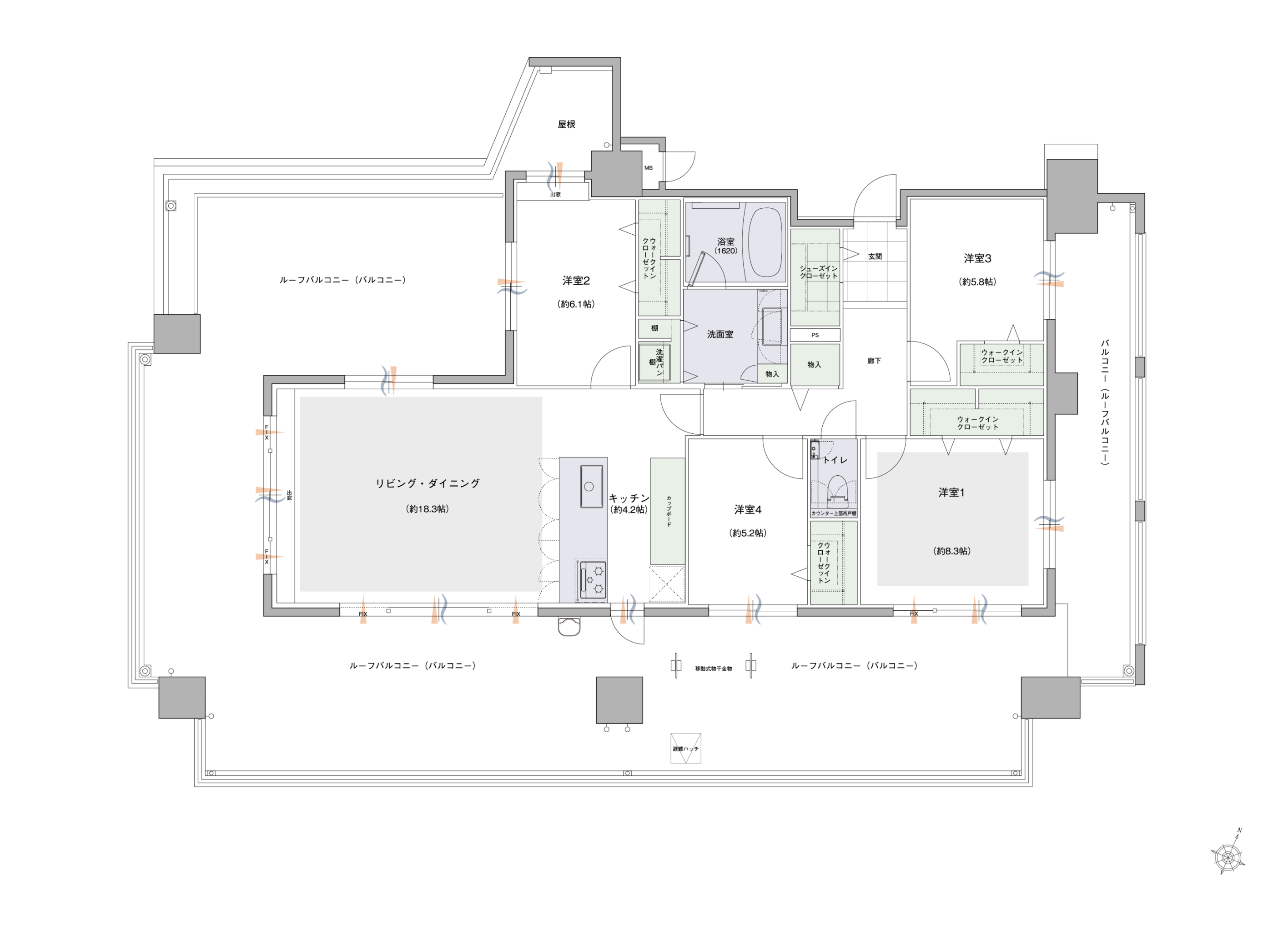 typeD 間取りイメージ