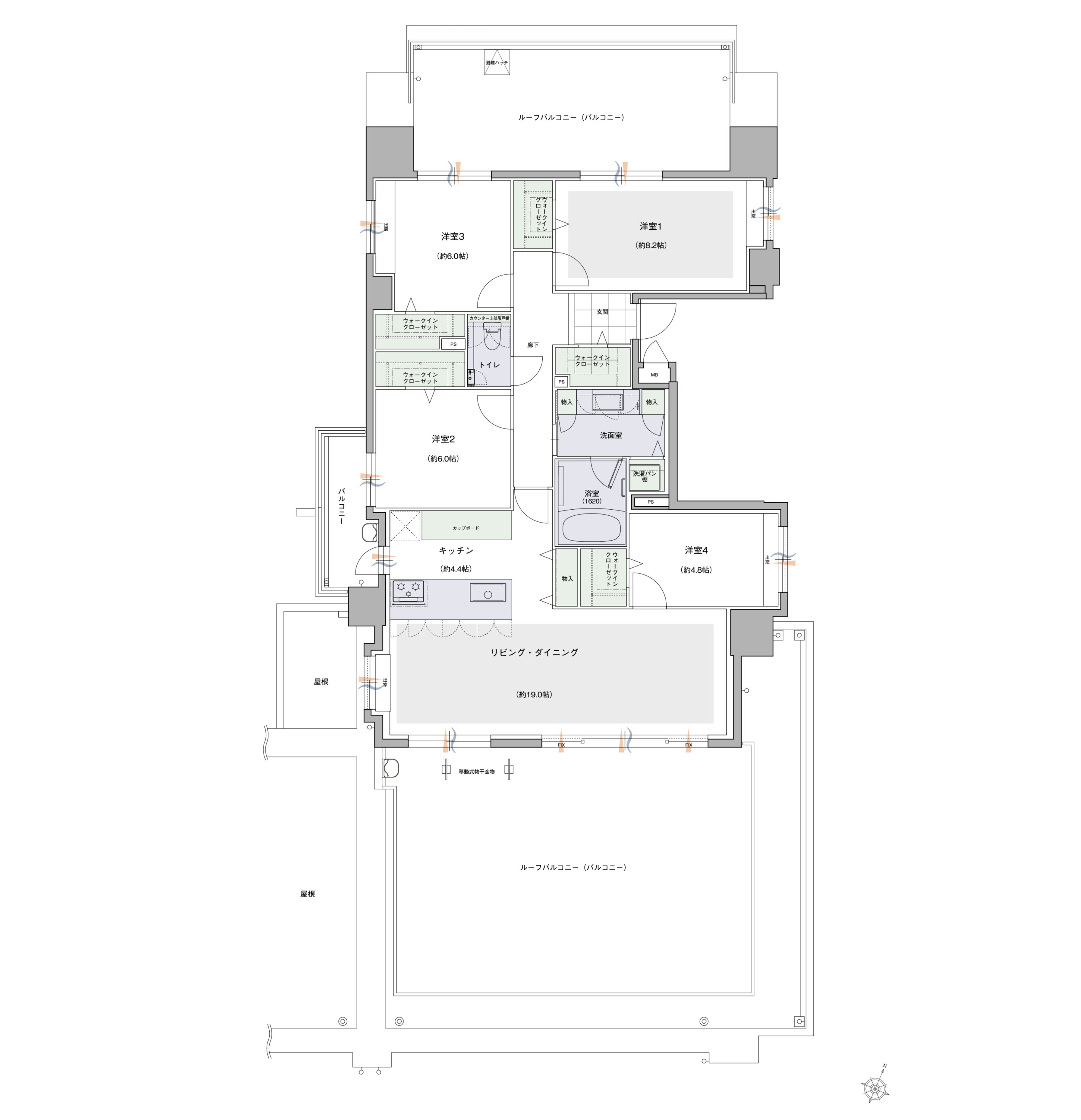 typeE 間取りイメージ