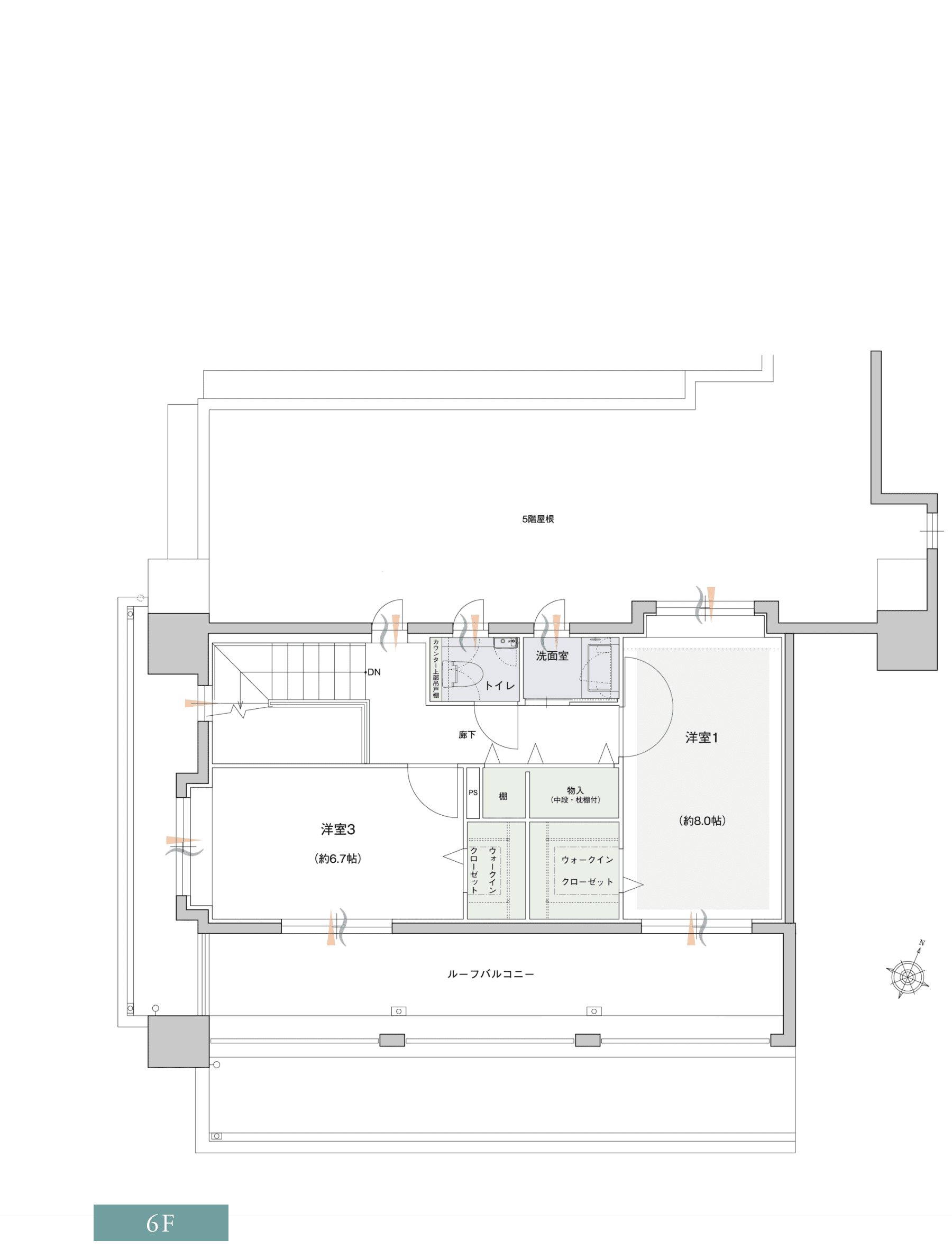 タイプD6F間取り